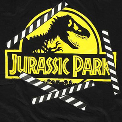 Camiseta Danger con el logo de Jurassic Park película dirigida por  Steven Spielberg y protagonizada por Jeff Goldblum, Bryce Dallas Howard y Sam Neill. 