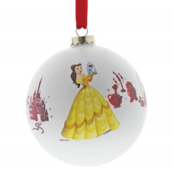 Es el momento de dar un toque de magia a tu árbol navideños con esta preciosa bola de navidad de Bella basada en el clásico de Disney La Bella y la Bestia. Esta preciosa bola realizada en vidrio 