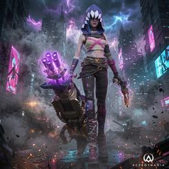 La figura Hot Toys Fractured Jinx 1/6 convierte el caos de Zaun en una presencia de 27,5 cm cargada de color, tensión y personalidad. Esta figura coleccionable de Arcane temporada 2 reproduce el aspecto “Fractured” de Jinx