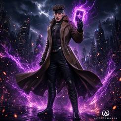 Hot Toys presenta a Gámbito con su gabardina marrón, armadura púrpura y energía cinética. Esta figura Hot Toys Gambit 1/6 traslada esa imagen a una pieza de 31,0 cm para exposición.