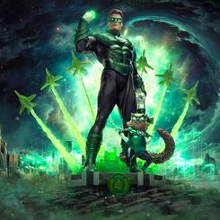 Descubre la impresionante figura de Green Lantern Unleashed con la estatua DC Comics Art Scale Deluxe 1/10. Esta majestuosa pieza de poliresina, con una altura aproximada de 24 cm, captura toda la energía y el poder del icónico superhéroe de DC Comics.