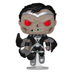 Impacto oscuro con sello oficial: la Figura POP DC Comics – Superman Blackest Night de Funko trae al Hombre de Acero en su versión más inquietante, con ojos rojos intensos, textura “no-muerto”, traje negro y plateado 