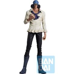 Frialdad legendaria con porte imponente: Ichibansho Kuzan – Legendary Hero (One Piece) se presenta en 27 cm con su look inconfundible —gorro, gafas, orejeras, bufanda azul y botas altas