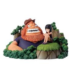 Ternura gigante con historia de Ohara: Ichibansho Saul & Robin – Dramatic Memories (Banpresto) captura el momento más emotivo con Robin niña sentada sobre la hierba y Jaguar D. Saul 