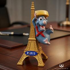 París se convierte en escenario de una escena tan simpática como reconocible. Esta figura de resina Remy con Torre Eiffel reúne al carismático protagonista de Ratatouille con uno de los grandes símbolos de la ciudad