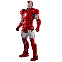 Transforma tu colección con la figura articulada de Iron Man Movie Masterpiece Diecast Mark III en su espectacular versión Red & Chrome. Con un tamaño aproximado de 32 cm,