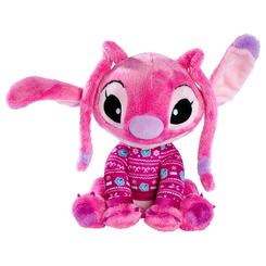 Magia navideña con mucho ohana: el Peluche Angel Navidad (Disney Lilo & Stitch) llega en un rosa luminoso con jersey invernal y orejas gigantes listas para abrazos, confeccionado con tacto extrasuave 