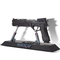 Acero ciberpunk para la vitrina. La RoboCop Auto 9 – Réplica 1:1 irrumpe como pieza de museo: polystone premium con acabado artesanal, proporciones reales y una fidelidad que clava el cañón extendido