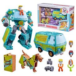 La furgoneta más reconocible del misterio cambia de forma con este set figuras Scooby Doo Transformers. Mysterious Prime y Automutt convierten el cruce Scooby Doo x Transformers Collaborative en una pieza llamativa