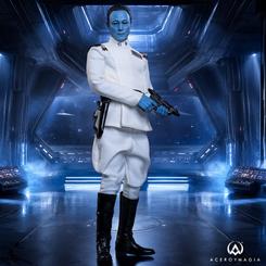 Figura de Grand Admiral Thrawn de Star Wars: Rebels a escala 1/6 y 32 cm de altura. Incluye armadura imperial, pistola RK-3, hologramas de Tarkin y Palpatine y 30 puntos de articulación.