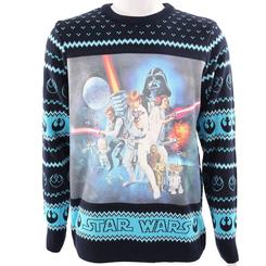 Precioso jersey de Navidad New Hope Poster basado en el popular saga de Star Wars. Este simpático suéter está realizado en 100% acrílico. Pon un toque de magia a la temporada de Navidad