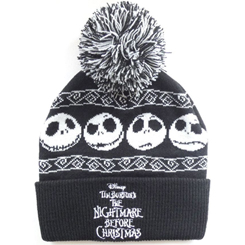 Precioso y calentito gorro beanie oficial de Jack Skellington basado en el popular personaje de Pesadilla antes de Navidad. Realizado en 100% algodón con unas dimensiones aproximadas de 23 x 22 cm, Talla única. 