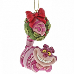 Figura para el árbol de Navidad de Cheshire basada en la película de Alicia en el país de las maravillas, con una altura aproximada de 8 cm., se ha mezclado la magia de las figuras de Walt Disney