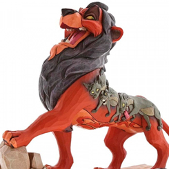 Figura de Scar del Clásico de El Rey León (The Lion King), Jim Shore ha elaborado esta figura con unas medidas aproximadas de 18 x 8 x 19 cm., en donde se ha mezclado la magia de las figuras de Walt Disney