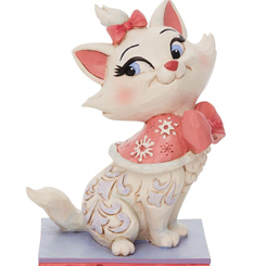 Navideña figura de Marie en Navidad basada en la película de Los Aristogatos de Walt Disney. Marie es la princesa de la familia de los Aristogatos. Luciendo lujosa en sus lazos