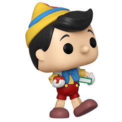 Figura de Pinocchio 80th Anniversary realizada en vinilo perteneciente a la línea Pop! de Funko. La figura tiene una altura aproximada de 10 cm., y está basada en la película de Pinocchio.