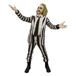 Añade un toque espeluznante a tu colección con la figura de acción de Beetlejuice 1988 en su icónico traje a rayas. Con una altura de 45 cm, esta figura captura a la perfección al fantasma más molesto y carismático del más allá,