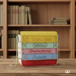 Biblioteca de cuentos para llevar: este bolso Princesas Disney by Loungefly convierte cinco clásicos —Blancanieves, Cenicienta, La Bella Durmiente, La Sirenita y La Bella y la Bestia— en “lomos”