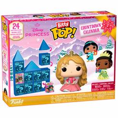 Brilla cada día con un castillo de sorpresas en miniatura que convierte la espera en colección auténtica. Este Calendario de Adviento Disney Princesas Bitty POP! de Funko reúne 24 ventanitas c