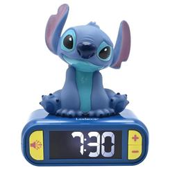 La ternura de Stitch ilumina tus días con este despertador digital 3D de Disney, que combina una figura luminosa de tu alien favorito con pantalla LED para mostrar la hora, cuenta con seis melodías