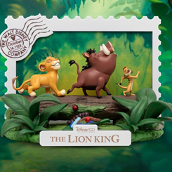 ¡Celebra los 100 Años de Maravillas con los Dioramas Disney de la línea "D-Stage"! Prepárate para un viaje a la sabana africana con el increíble diorama de PVC del clásico de Disney, El Rey León. Esta magnífica pieza de colección, con un tamaño aproximado