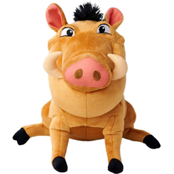 Conmemora el 30 aniversario de uno de los clásicos más queridos de Disney con esta figura de peluche oficial de Pumbaa. Con una altura aproximada de 25 cm, este entrañable jabalí