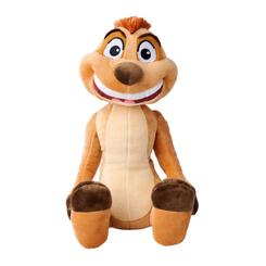 Revive la magia de El Rey León con esta figura de peluche oficial de Timón, un homenaje al 30 aniversario de la inolvidable película de Disney. Con una altura aproximada de 25 cm