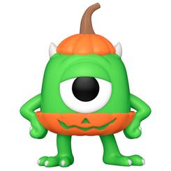 ¡El susto más adorable llega en tamaño mini! Mike Wazowski se presenta listo para Halloween, disfrazado con calabaza y su clásica pose con manos en la cintura. 