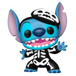 Stitch renace en clave espeluznante con esta figura POP! Exclusive de “Skeleton Stitch”: un vinilo de 9 cm que combina su encanto travieso con un diseño de esqueleto de Halloween en blanco y negro
