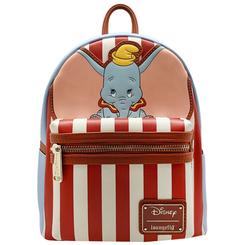 La magia del circo cobra vida con esta mochila oficial de Dumbo diseñada por Loungefly, un tributo encantador al clásico de Disney que ha emocionado a generaciones. Con un diseño cuidadosamente elaborado en tonos pastel 