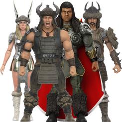 Pack compuesto por Conan (Battle of the Mounds), Thulsa Doom, Subotai (Battle of the  Mounds) y Valeria Spirit (Battle of the Mounds) de 18 cm de la línea de figuras de acción Conan ULTIMATES!. 