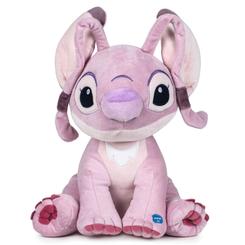 Una oleada de ternura y fantasía invade cualquier rincón con el peluche Angel de Stitch, un compañero de 60 cm de suave felpa rosa y texturas aterciopeladas que recrean a la adorable experimento genético 