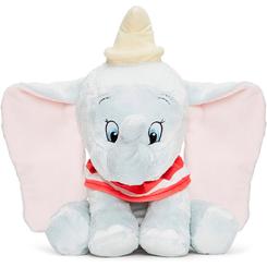 Una ternura alada aterriza en tus brazos con este peluche oficial de Dumbo de Disney, de 30 cm de altura, confeccionado en felpa ultrasuave que recrea cada detalle de su piel gris perla, sus enormes orejas 