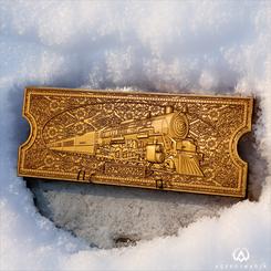 Embárcate en un viaje inolvidable al corazón de la Navidad con este exclusivo billete del tren *The Polar Express*, bañado en oro de 24 quilates. Inspirado en la mágica travesía de Hero Boy