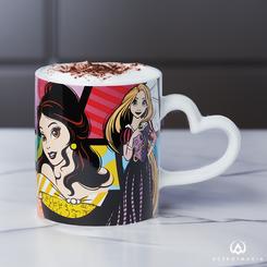 Descubre la taza de princesas de Disney Britto, una pieza llamativa para el hogar que combina los diseños icónicos de los personajes de Disney con el estilo artístico impactante de Romero Britto. Con Blancanieves, Jasmine, Bella y Rapunzel 