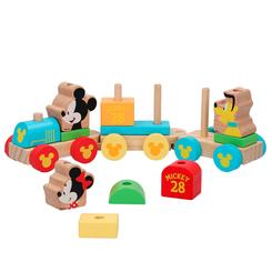 Magia Disney en madera para los primeros viajes de imaginación. Este tren de madera Disney Baby reúne bloques robustos y suaves con los personajes más queridos para crear y recrear el convoy, un tren apilable Mickey