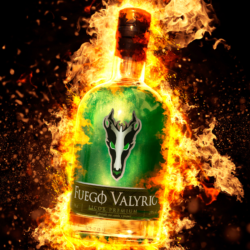 fuego valyrio licor de whisky verde 70cl 33%vol