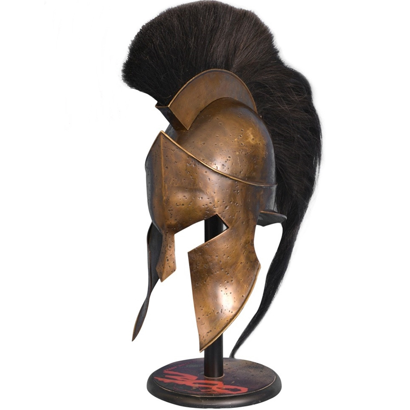 Casco espartano del rey romano medieval Leonidas 300 con casco de película  con rojo ciruela : : Juguetes y Juegos