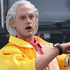 Grandiosa figura Movie Masterpiece Edición Limitada de Dr Emmett Brown basada en la película Regreso al Futuro II interpretado por Christopher Lloyd,