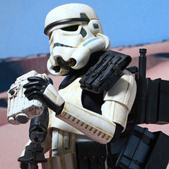 Figura Edición Limitada Movie Masterpiece de Sandtroopercreada por la firma Hot Toys para Star Wars, la figura con más de 30 puntos de articulación hace casi posible cualquier posición.