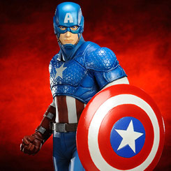 Figura del Capitán América de la serie ArtFX+, original de “Marvel”, esta figura ha sido creada por Kotobukiya y realizada en vinilo y PVC.