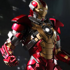 Detallada figura Movie Masterpiece Edición Limitada de Iron Man Mark XVII Heartbreaker basado en la película Iron Man 3 interpretado por Robert Downey Jr.