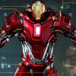 Bestial figura Movie Masterpiece Edición Limitada de Iron Man Mark XXXV Red Snapper basado en la película Iron Man 3 interpretado por Robert Downey Jr, figura creada por la firma Hot Toys...