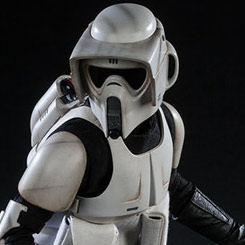 Detallada figura Scout Clone Trooper de la línea “Militaries of Star Wars” creada por la firma Sideshow para Star Wars, la figura con más de 30 puntos de articulación hace casi posible cualquier posición.