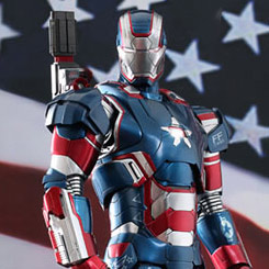 Espectacular figura Movie Masterpiece Edición Limitada de Iron Patriot basado en la película Iron Man 3 interpretado por Don Cheadle.