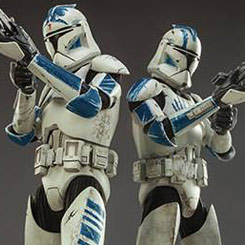 Pack compuesto por las figuras Echo & Fives Clone Trooper de la línea “Militaries of Star Wars” creada por la firma Sideshow para Star Wars.