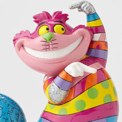 Espectacular figura del gato Cheshire de Walt Disney realizada por el pintor y escultor Romero Britto, titulada Cheshire.