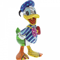 Alegre figura del Pato Donald de Walt Disney realizada por el pintor y escultor Romero Britto, titulada Donald Duck.