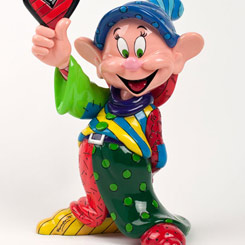 Dulce figura de Mudito de Walt Disney realizada por el pintor y escultor Romero Britto, titulada Dopey. 