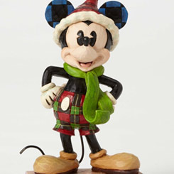 Figura de Mickey Mouse de Walt Disney titulada Mickey Mouse Merry Xmas, el artista Jim Shore ha elaborado esta figura de Navidad con unos 12 cm., de altura.